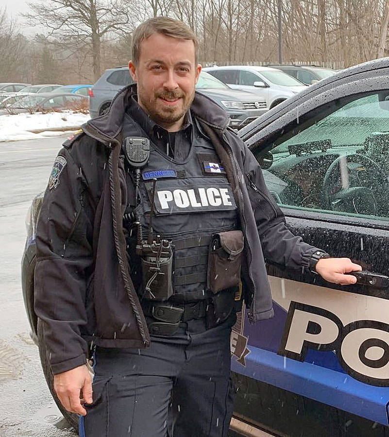 <p>SOURCE: FACEBOOK/BRIDGEWATER POLICE SERVICE</p><p>Sgt. Matt Bennett, pictured, returned to active duty January 6. The senior officer was off-duty for five months, recovering from a stabbing he sustained while on-duty investigating a domestic assault call.</p>