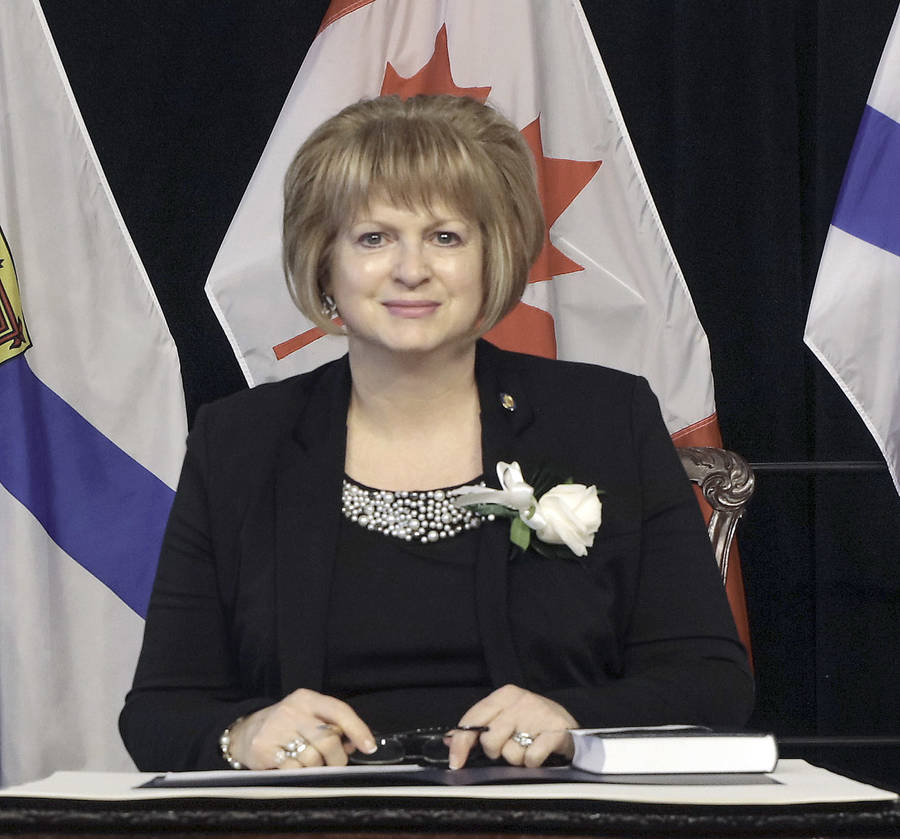 <p>SOURCE: NOVA SCOTIA GOVERNMENT</p><p>Lunenburg Liberal MLA Suzanne Lohnes-Croft, pictured during the February 23 swearing-in of the Rankin cabinet.</p>