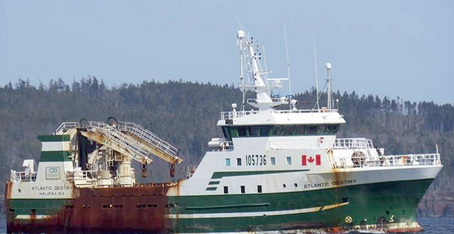 <p>SOURCE: FRANK BAILEY, MARINE TRAFFIC.COM</p><p>Crew members of fishing vessel Atlantic Destiny, pictured in this undated image, are safe following a fire on board the boat March 2.</p>