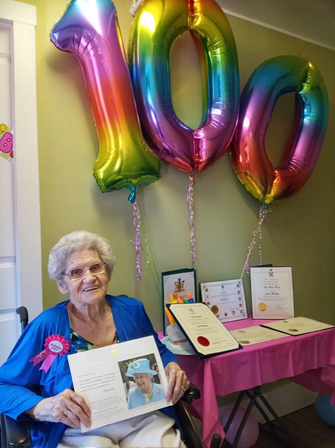 <p>CONTRIBUTED PHOTO</p><p>Anita Fancy, a resident of Hillsview Acres, celebrated her 100th birthday March 16.</p>