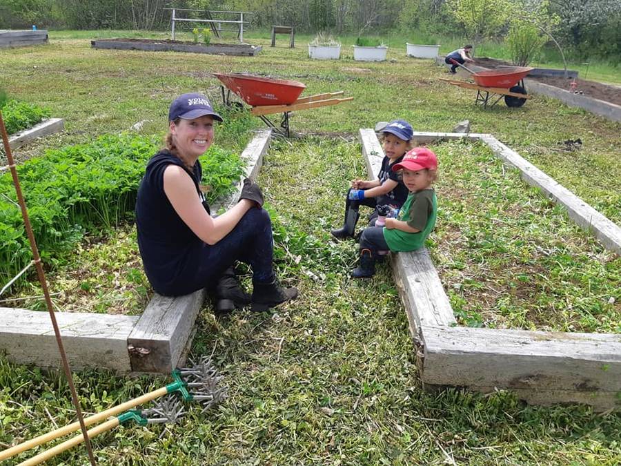 <p>FACEBOOK PHOTO</p><p>Emily Ferguson and her sons Layton and Carson were part of a volunteer crew that rejuvenated the Plant to Plate Community Garden in Liverpool May 22.</p>