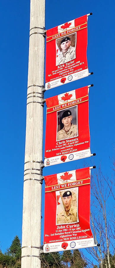 <p>CONTRIBUTED PHOTO</p><p>Banners of honour for those that have served, or are currently serving their country, are lining the Main Street in New Ross, thanks to the effort by the New Ross Legion.</p>