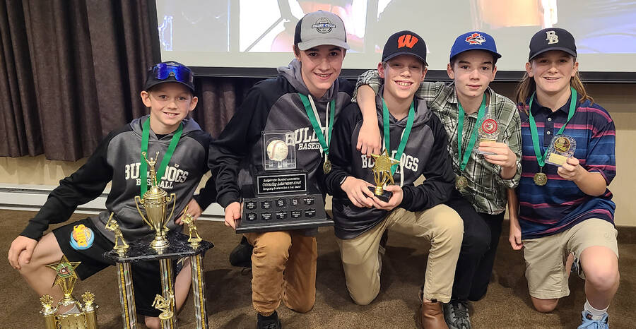 <p>CONTRIBUTED PHOTO</p><p>Winners from the 13UAA team include, from left to right, Tucker Grandy, Tim Daniels award winner; Max Barry, most outstanding; Parker MacKenzie, MVP; Noah Trotter, coaches&#8217; choice; and Walker Comstock, most improved. Not in the photo is Owen Risser, gold glove and Hunter Googoo, most sportsmanlike.</p>