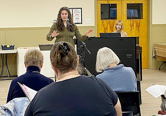 <p>CONTRIBUTED PHOTO</p><p>Director Amelia McMahon and pianist Sharon Gow-Knickle lead members of the South Shore Chorale during a recent practice.</p>