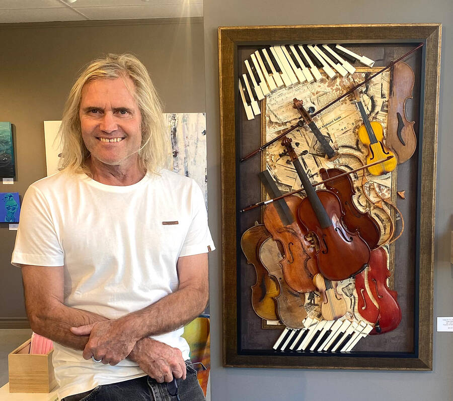 <p>CONTRIBUTED PHOTO</p><p>Chres Jensen will have his art &#8216;musical art&#8217; on display at the opening of Gallery 244 in Brooklyn during the opening April 1. The particular piece was on display at the Lunenburg Art Gallery last year and a was a tribute to J.S. Bach.</p>