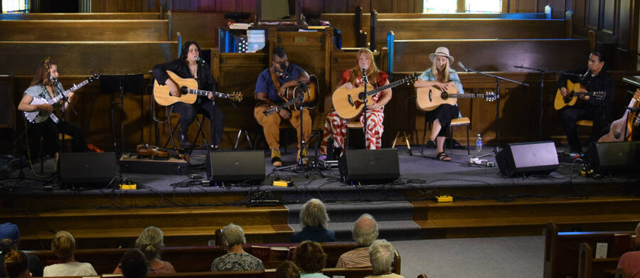 <p>In a circle held at the Central United Church Saturday afternoon entitled, <em>The Power of the Story,</em> singers and groups Kaia Later, Crys Matthews, Heather Mae, Burnstick and Sierra Noble shared their talents and stories.</p>