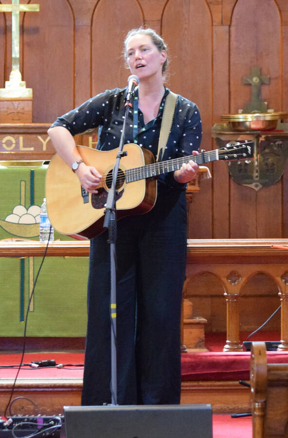 <p>Catherine MacLellan shares her talent at the Zion Lutheran Church Saturday afternoon.</p>